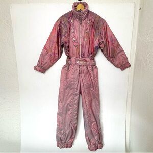 Obermeyer metallic Pink/purple Iridescent one piece Snowsuit Ski Jumpsuit 4